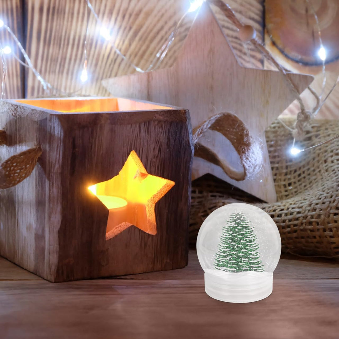 Operitacx 10 StüCk Schneekugel Weihnachten Selber Machen Mit Schraubverschluss, 150ml Transparent Sc