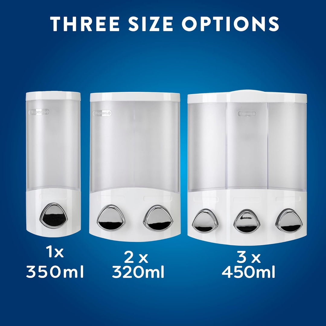 Croydex Euro Trio-Seifenspender, weiss Weiss Dreifach, Weiss Dreifach