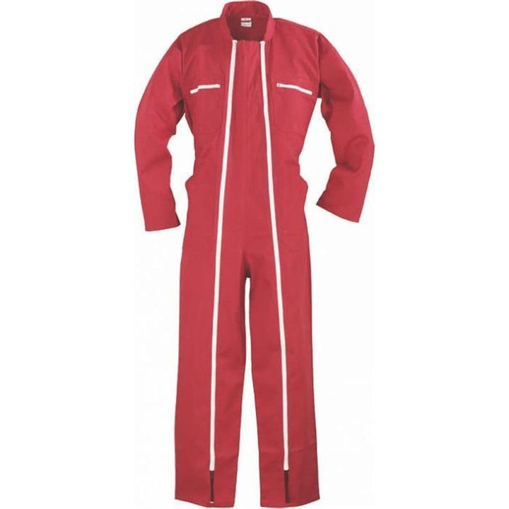 Arbeitsoverall 2 Reissverschlüsse Polybaumwolle rot 245 g/m2 Grösse: XL