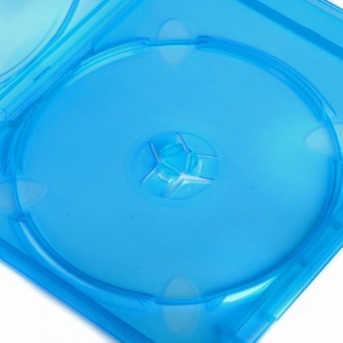Amaray Blu-ray Hüllen, Slim 11 mm, Maschinen-pack-Qualität, Transparent, Blau, 25 Stück