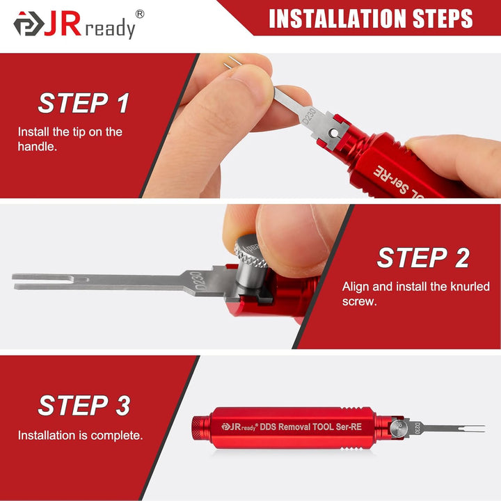 JRready ST5354 Stiftentfernungswerkzeug-Set für Tyco Micro Timer, JPT, MQS, MCON 1.2, Sumitomo, Yaza