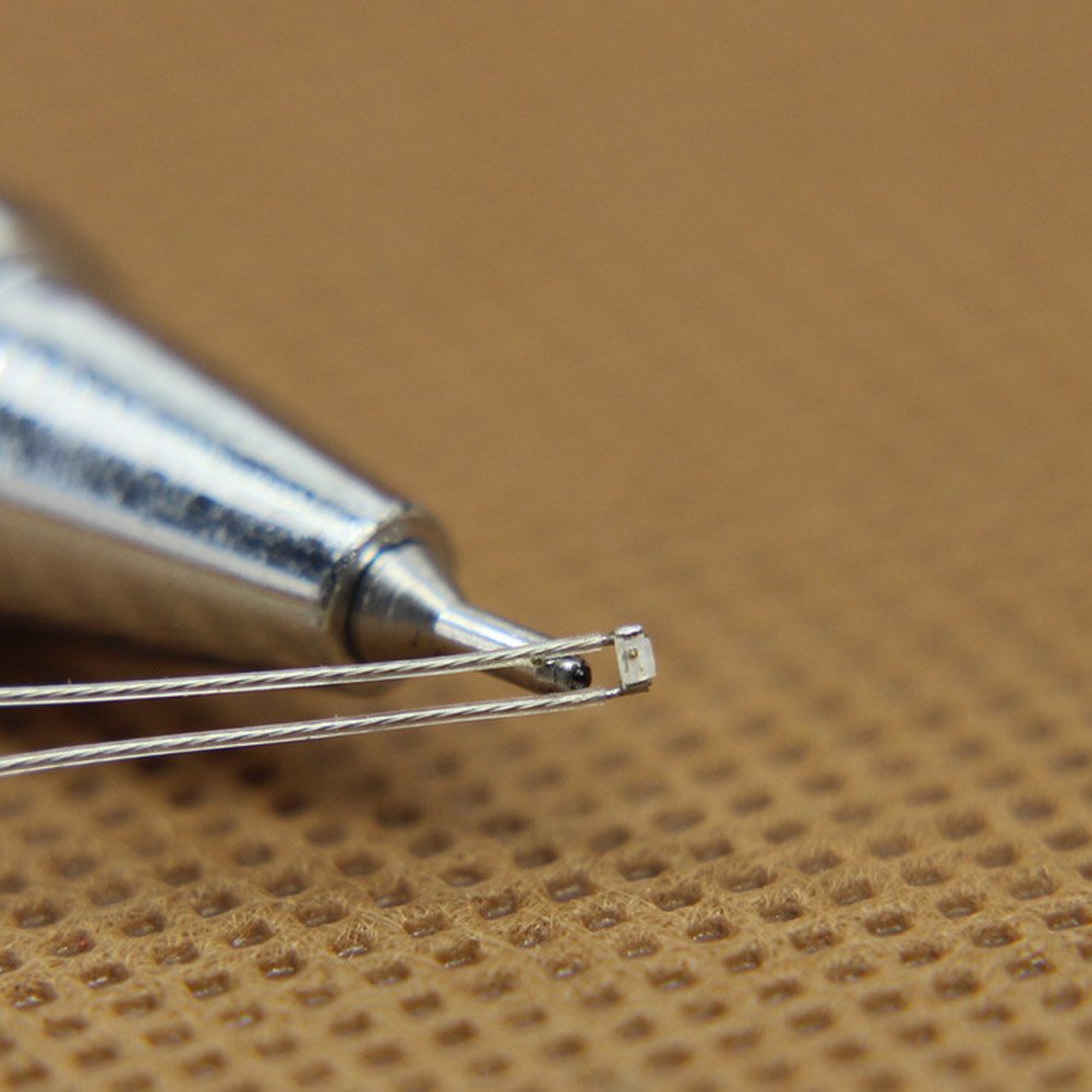 Evemodel 20Stk. SMD LED 0402 Vorgelötete Mikrolitzenleiter Modellbau Dekor Minigarten Puppemhaus Diy