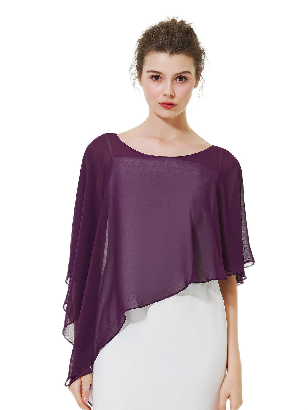 BEAUTELICATE Damen Chiffon Schal Stola Eleganten Cape Umhang für Braut Sommer Hochzeits Festliche Ab