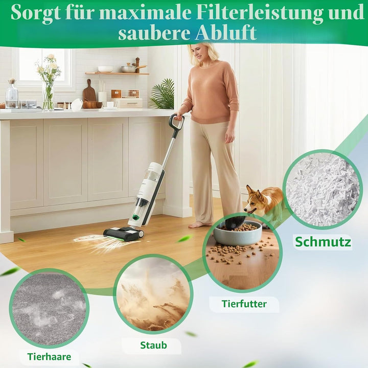 12 Stück Staubbeutel für Vorwerk Kobold VB100,Staubsaugerbeutel,Mit 3 Motorfiltern, 1 Bürsten, Staub