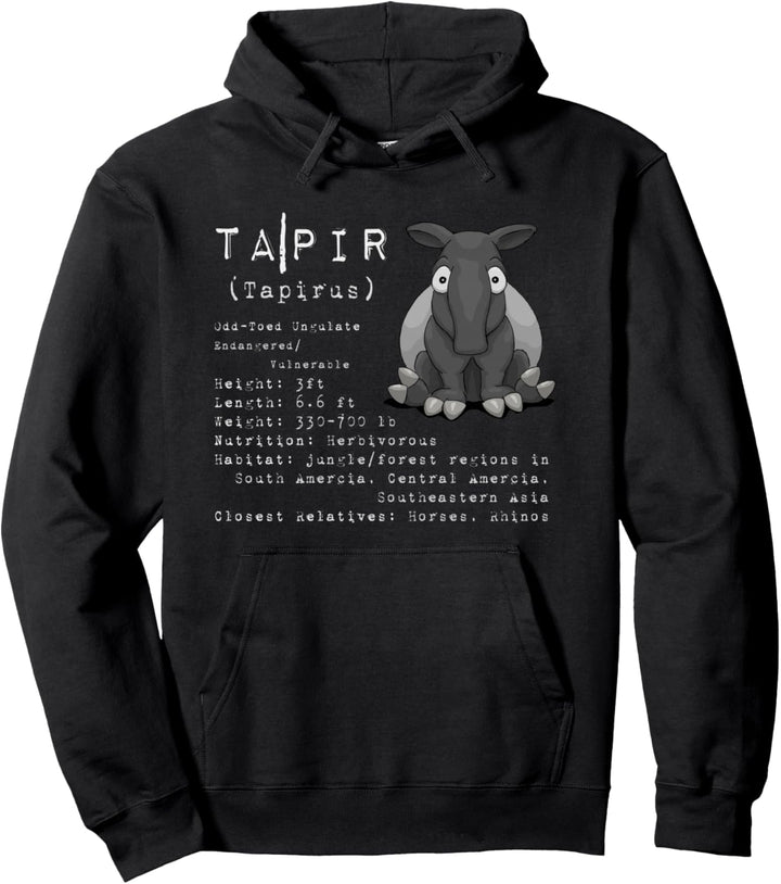 Dicker lustiger Schabrackentapir Fakten Informationen Tapir Pullover Hoodie