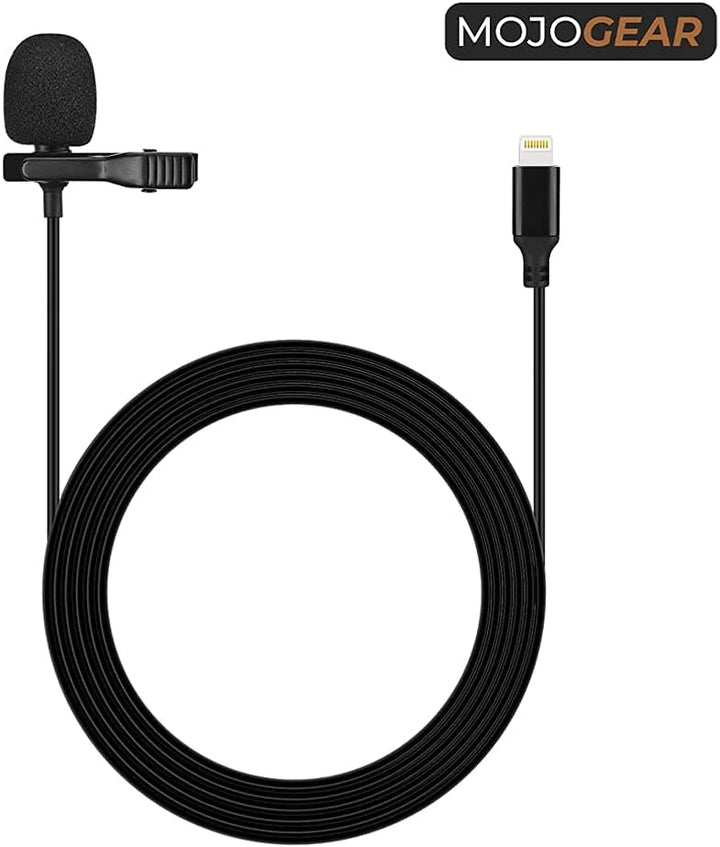 MOJOGEAR Pin-Mikrofon mit Lightning-Anschluss, kompatibel mit iPhone 11/12/13/14 und ipad mit Lightn