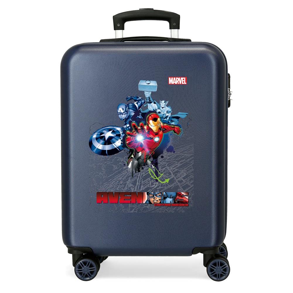 Marvel Avengers Armour Up Kabinenkoffer Blau 38x55x20 cms Hartschalen ABS Kombinationsschloss 34L 2,