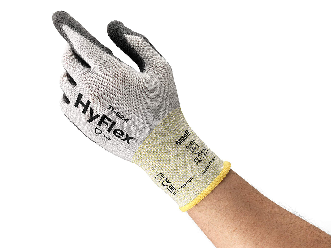 Ansell HyFlex 11-624 Arbeitshandschuhe aus Dyneema, Hoher Schnittschutz und Ausgezeichnete Flexibili