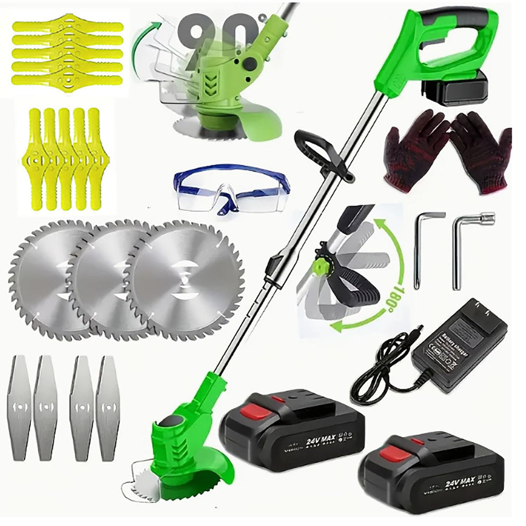 Akku-Rasentrimmer, batteriebetriebener Rasentrimmer mit 24 V, elektrischer Rasentrimmer ohne Kabel,m
