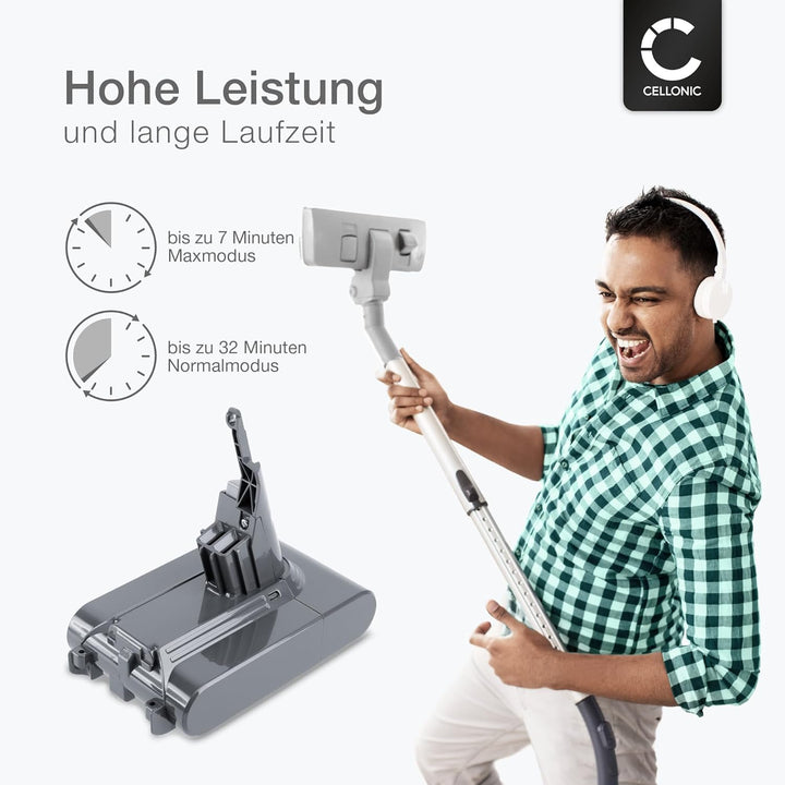 CELLONIC Akku kompatibel mit Dyson V7, V7 Motorhead, V7 Animal, V7 Trigger, V7 Total Clean, V7 Motor