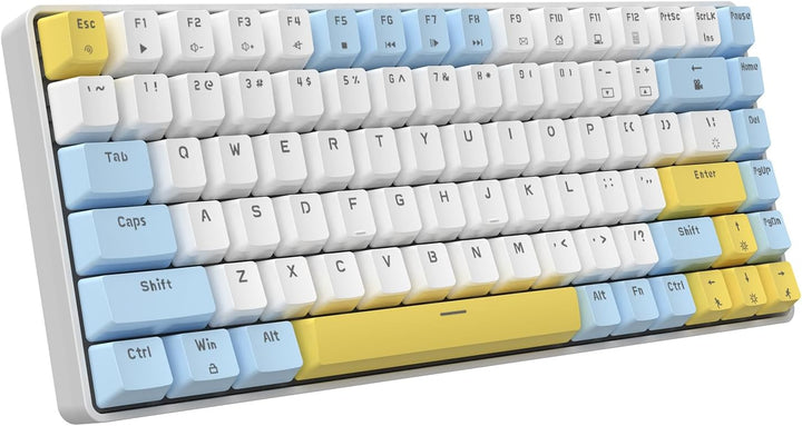 Hot-Swap-fähige mechanische Gaming-Tastatur,80% kabelgebunden tragbar gemischte Farben kompakte Tast