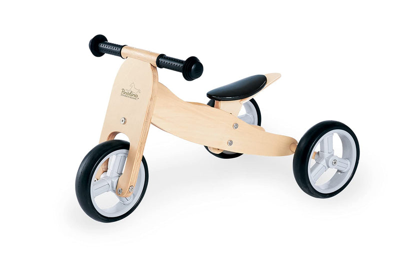 Pinolino Mini-Laufdreirad Charlie, aus Holz, 4-fach umbaubar, Sattel 6-fach höhenverstellbar, für Ki