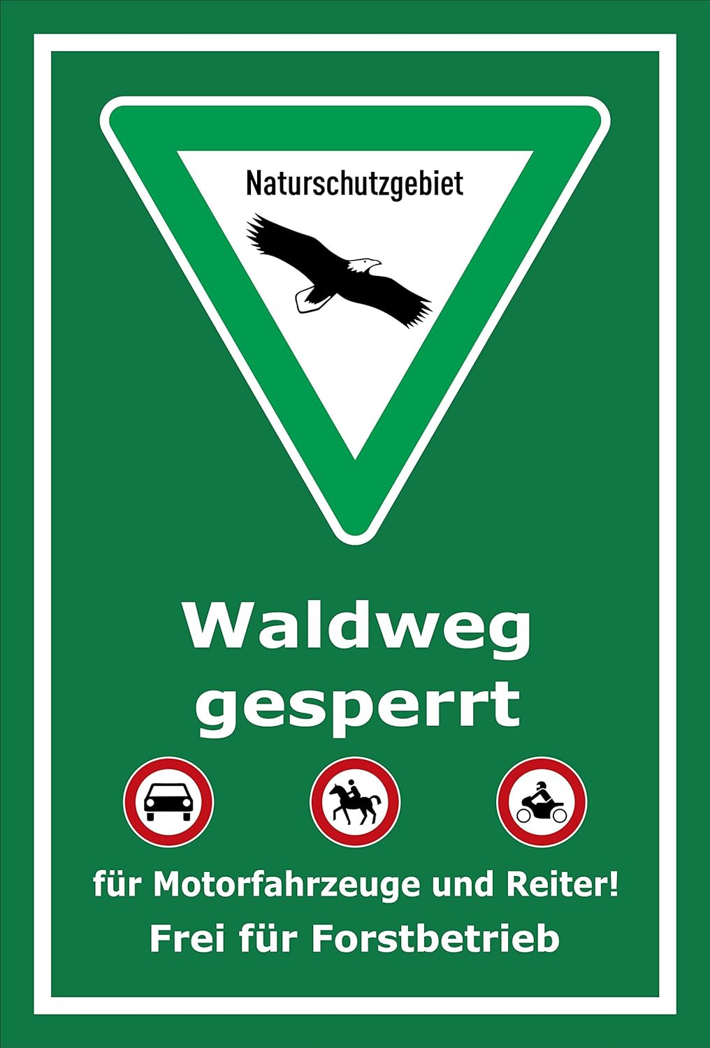 Melis Folienwerkstatt Schild Naturschutzgebiet Waldweg - 60x40cm - 3mm Aluverbund – 20 VAR S00359-03