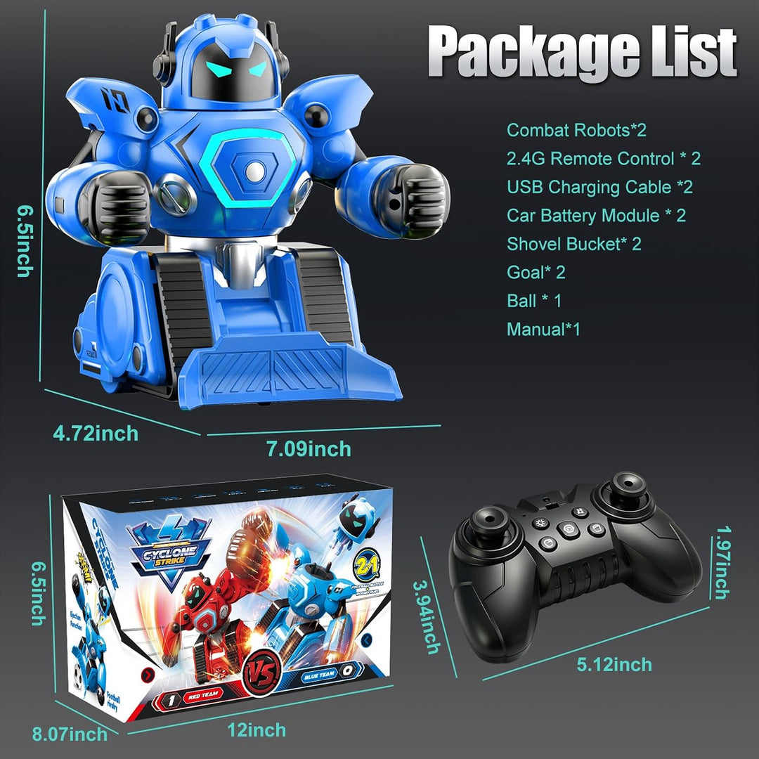 2 Stück Ferngesteuerte Roboter, Kombat Boxkampf Roboter, Fussballspiel Duell-Kampfmodus, Sound und L