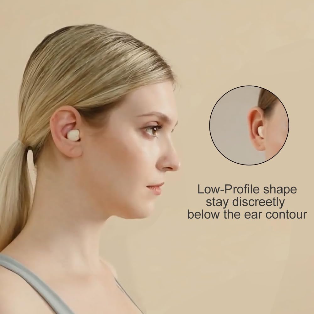 eleror Kabellose Mini-Bluetooth-Ohrhörer, klein/leicht/dünn, für Schlaf/Arbeit/Fitness/Laufen/Drive,