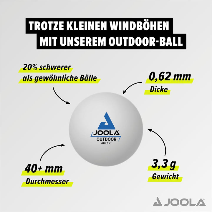 JOOLA Tischtennis Set Vivid Outdoor 2 Tischtennisschläger + 3 Tischtennisbälle + Tischtennishülle, L