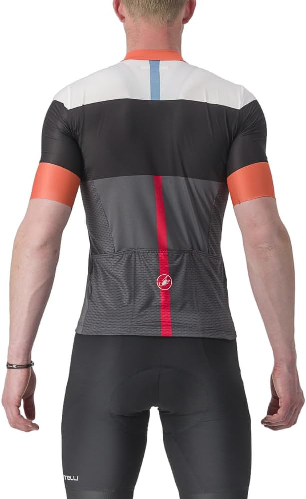 CASTELLI Herren Sezione Jersey T-Shirt XXL Dunkelgrau/Schwarz-scarlet Ibis, XXL Dunkelgrau/Schwarz-s