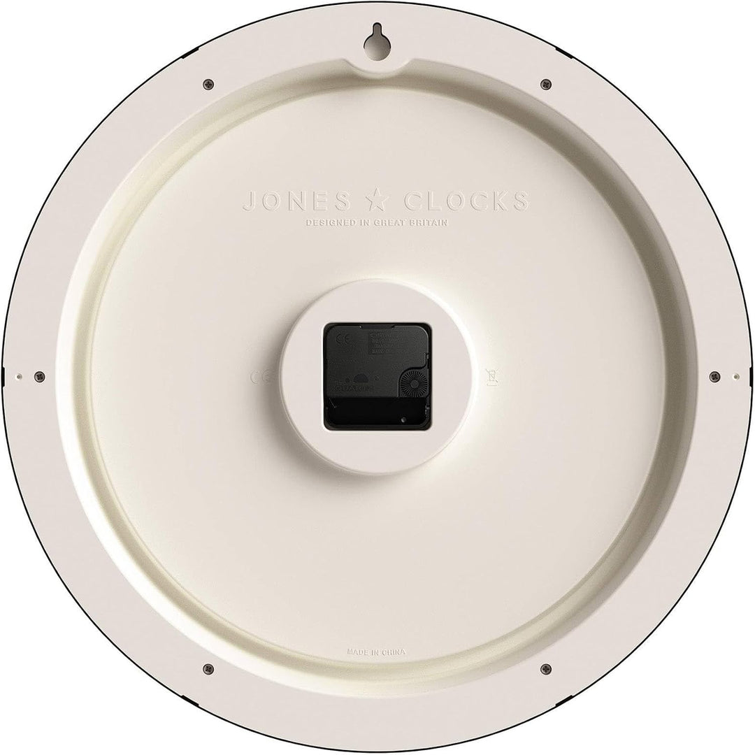JONES CLOCKS® Supper Club Wanduhr | Grosse Klassische runde Uhr | 40cm | Helle Creme | Römische Ziff