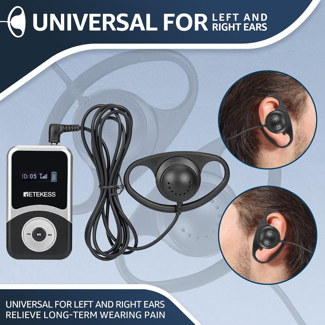 Retekess T130S (T130 2rd) Upgrade Tour Guide Audio System, Audio Whisper Tour Guide Headest Equipmen