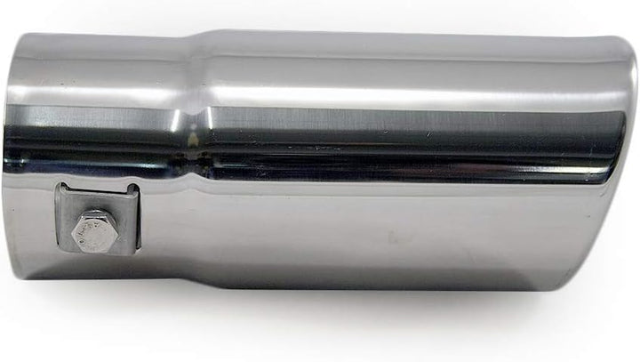 Auspuffblende Endrohr Auspuff Universell Schalldampf Edelstahl Rund bis 53mm Chrom AutoHobby