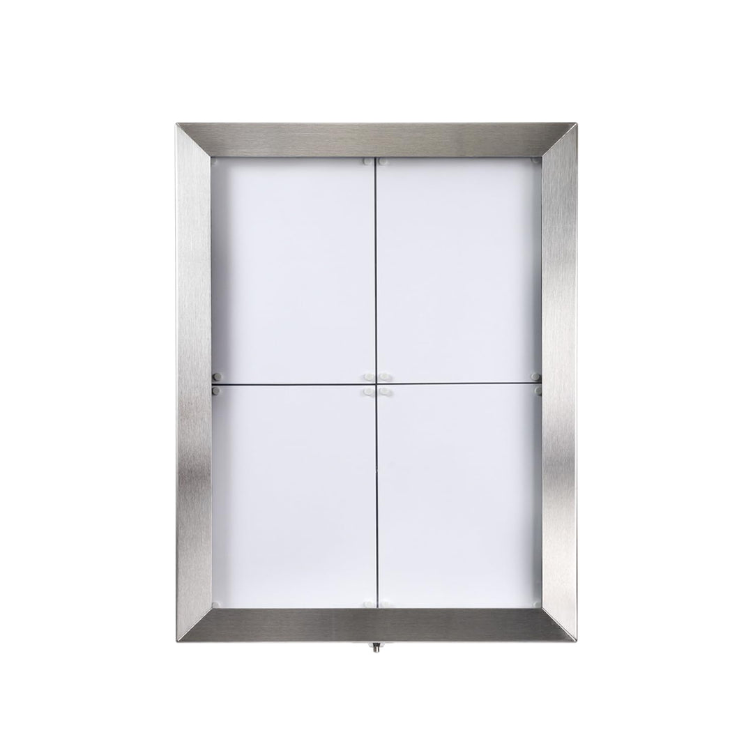 Securit MCS-4A4-LSS LED-Schaukasten Stainless Steel, 4 x DIN A4 Seiten 4x A4, 4x A4