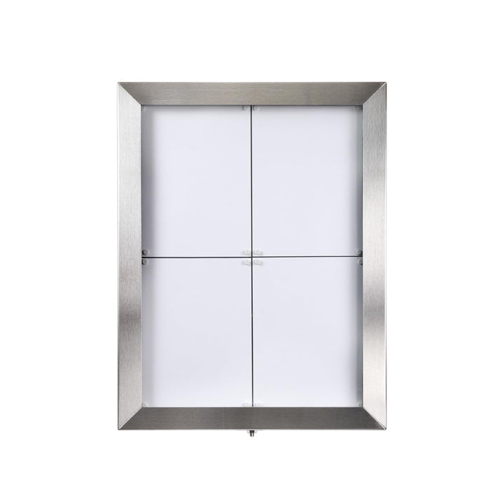 Securit MCS-4A4-LSS LED-Schaukasten Stainless Steel, 4 x DIN A4 Seiten 4x A4, 4x A4
