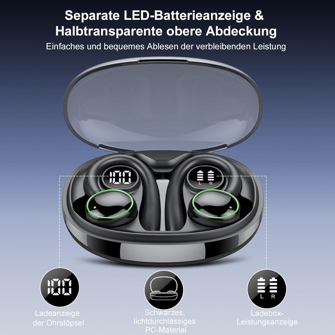 Bluetooth kopfhörer sport, Kopfhörer Kabellos Bluetooth 5.3 mit 4 Mic, In Ear Kopfhörer Bluetooth EN