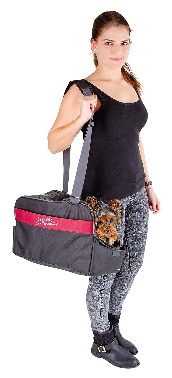 Kerbl 80593 Tragetasche Axion, 44 x 20 x 27 cm, schwarz/rot