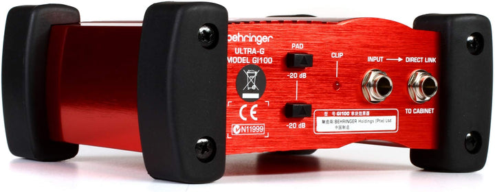 Behringer ULTRA-G GI100 Professionelle batterie-/phantomgespeiste DI-Box mit Gitarren-Lautsprecher-E