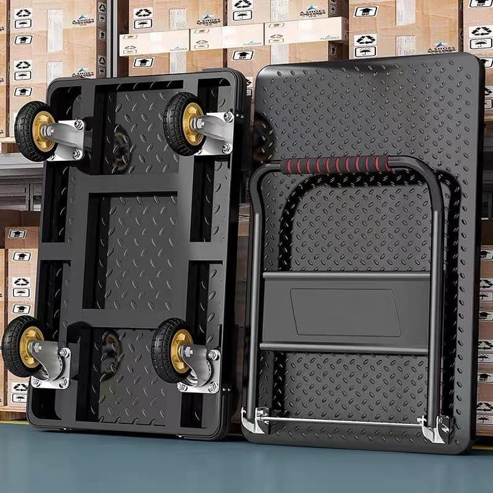 Platform Trucks Industrial Trolley 90x60cm Portable Moving Cart Large Flatbed with Wheels 2200kg. Lo