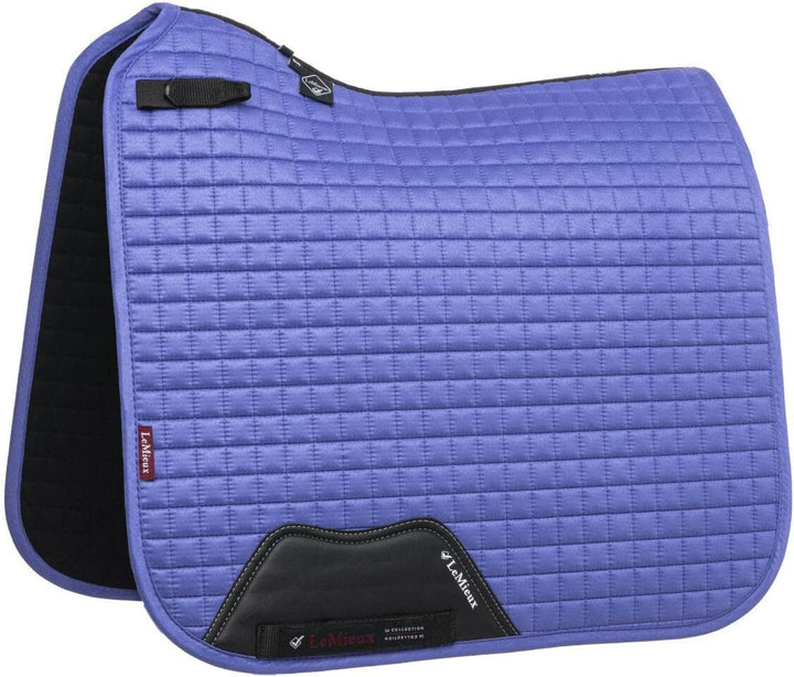 LeMieux Prosport Dressurquadrat aus Wildleder Dressur-Sattelpolster L blau, L blau