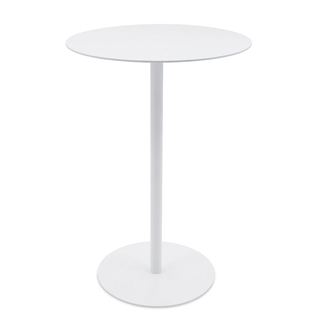 Spetebo Metall Beistelltisch rund weiss - Ø 35 cm - Couchtisch im Bistrotisch Design - Wohnzimmertis