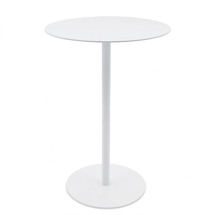 Spetebo Metall Beistelltisch rund weiss - Ø 35 cm - Couchtisch im Bistrotisch Design - Wohnzimmertis