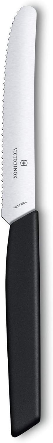VICTORINOX Swiss Modern Besteck-Set für 6 Personen, 12-teilig, inkl. scharfe Messer mit Wellenschlif