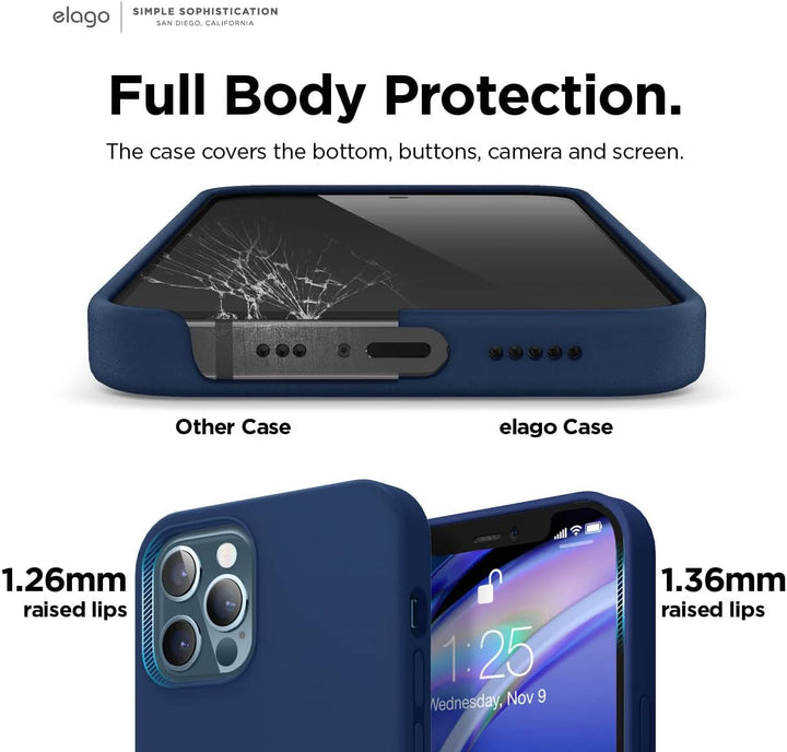 elago Magnetische Silikonhülle, kompatibel mit iPhone 12 Pro Max (6,7 Zoll), kompatibel mit MagSafe-