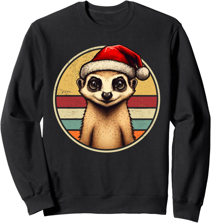 Weihnachten Retro Erdmännchen Vintage Erdmännchen Outfit Sweatshirt