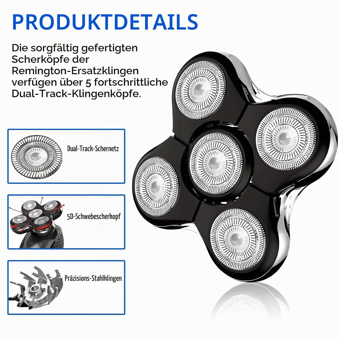 Ersatzscherköpfe für Remington Glatzenrasierer XR7000, XR1500, XR1501, Präzise Rasur für Herren, Gla