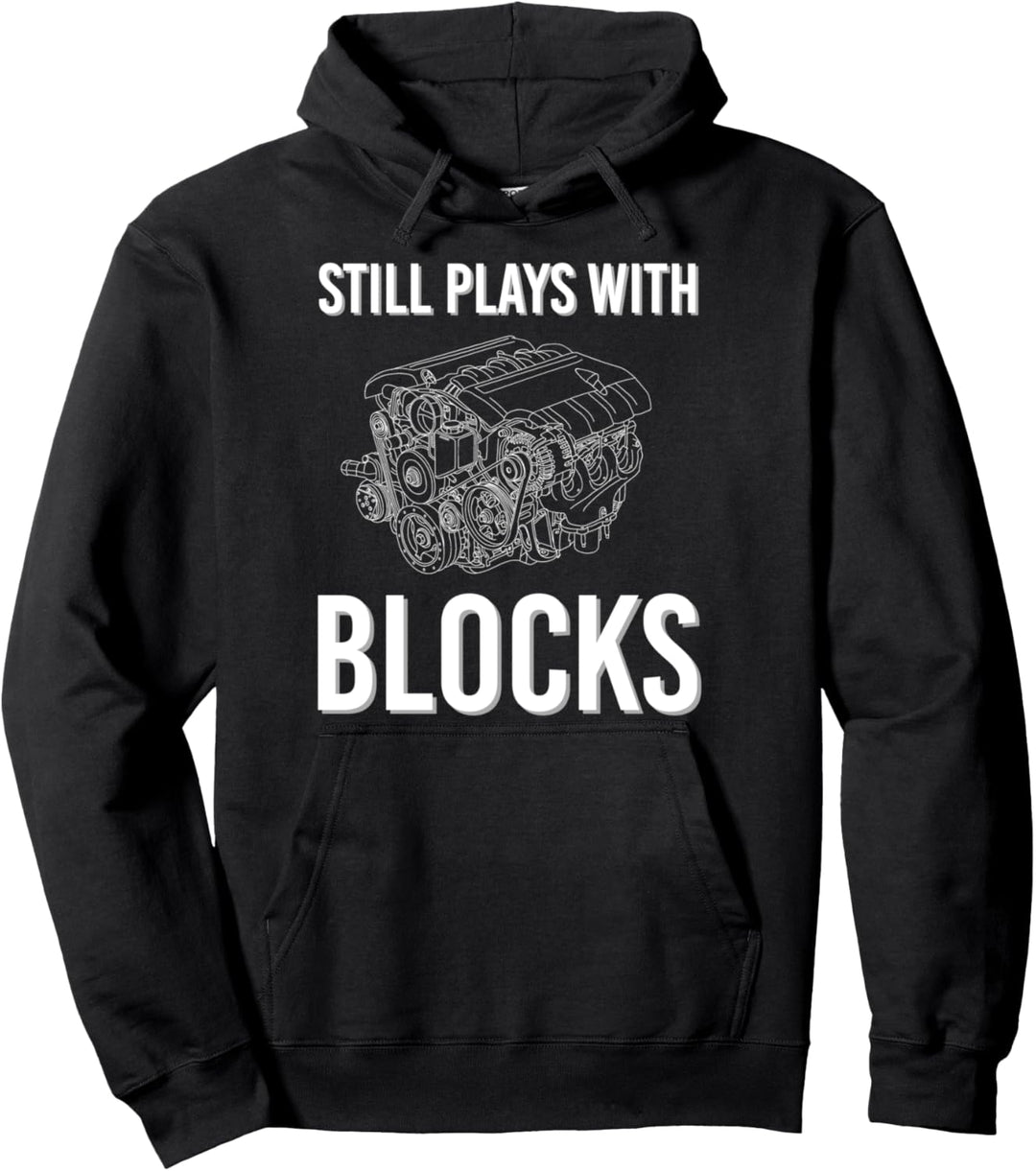 Mechanikerin Zylinder Mechaniker Still plays with Blocks Pullover Hoodie