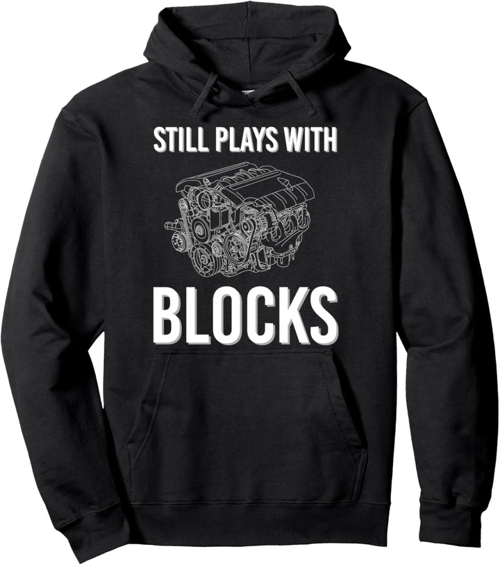 Mechanikerin Zylinder Mechaniker Still plays with Blocks Pullover Hoodie