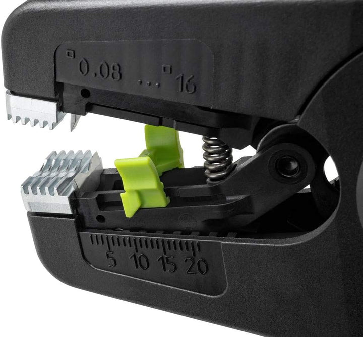 Rennsteig Abisolierzange MultiStrip 16 (Abisolierlänge einstellbar, 0,08 – 16 mm², Länge 195 mm, Mes