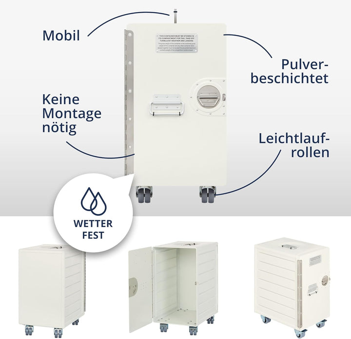 VanDeBord Rollcontainer mit Schubladen, mobiler Aktenschrank, Metallschrank, Schubladenschrank Küche