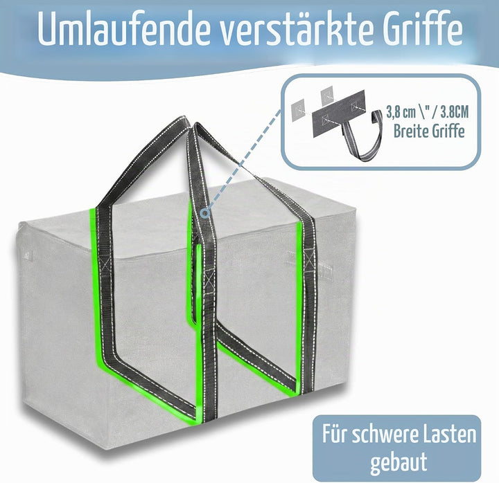 VENO 102 Liter Grosse Aufbewahrungstasche, Aufbewahrungsbox mit Deckel, Starke Griffe Umzugstaschen