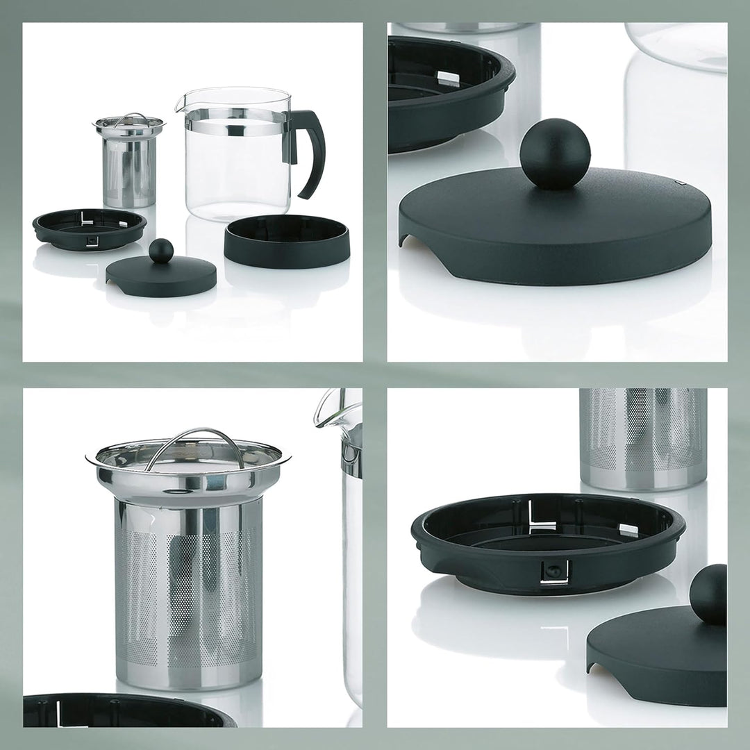 Kela 11457 Teekanne aus Glas mit Edelstahl-Siebeinsatz, 0.7 l, Auron 0,7 L Auron, 0,7 L Auron