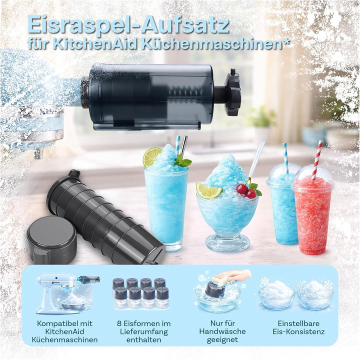 Rasiereis-Aufsatz für KitchenAid 4.5-5 Quart Kippkopf-Standmixer von MMOBIEL – Ice Maker mit Einstel