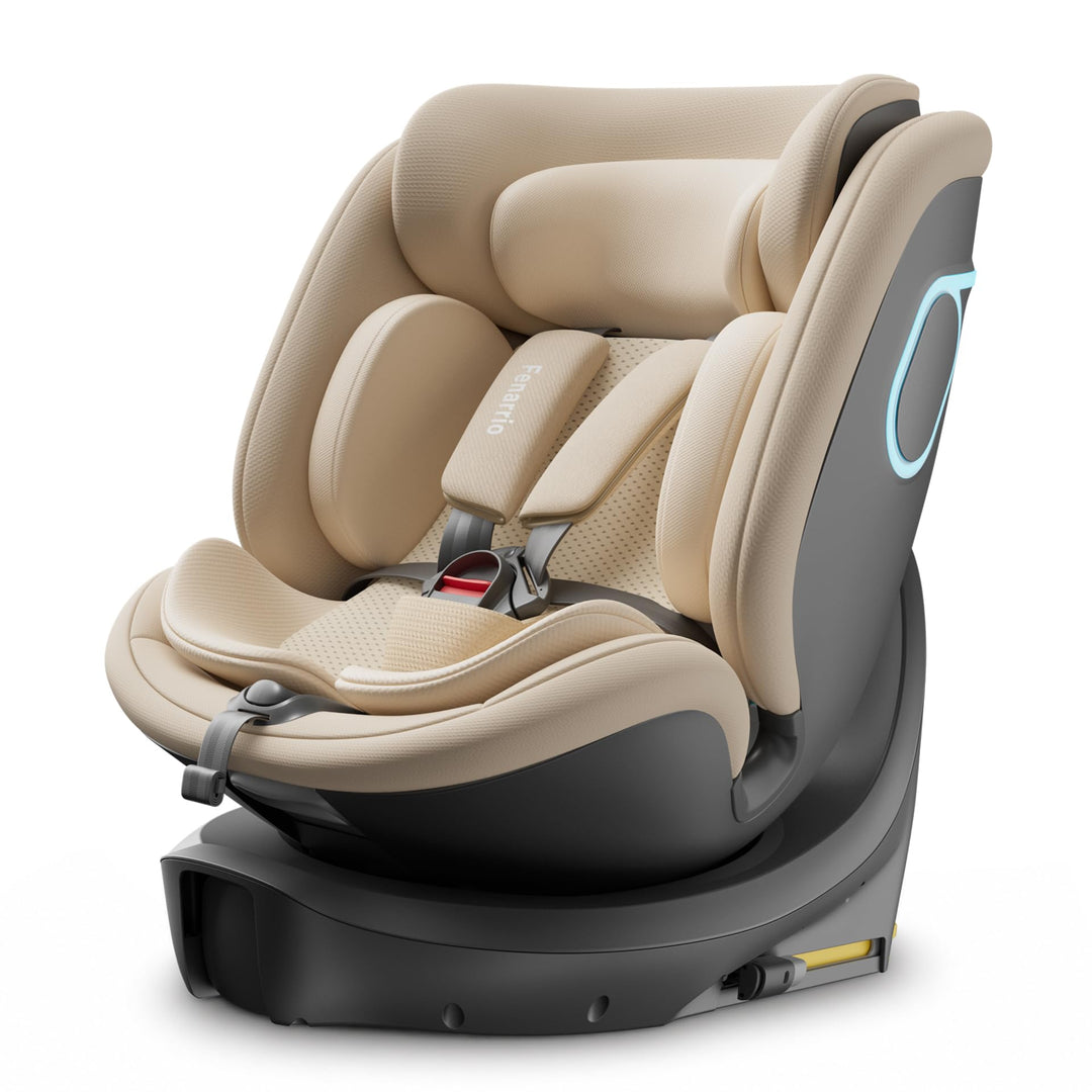 Smart Baby Carseat: Auto-Soothing, 360° Rotation, 7-Level Recline, Air-Soft Breeze &amp; 9-Layer Safety