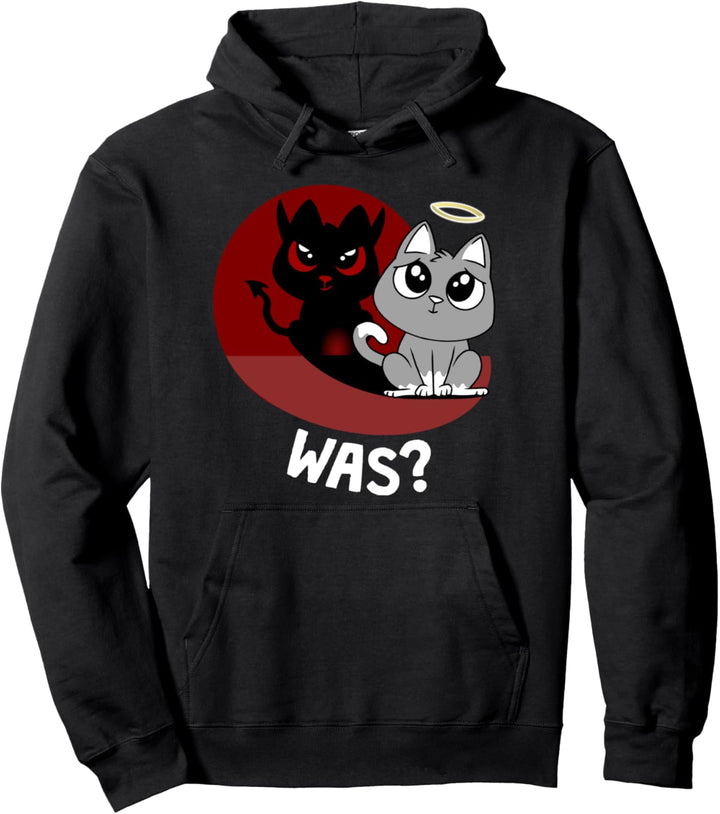 Was? Ich War's Nicht - Lustige Teufel Engel Böse Katze Pullover Hoodie
