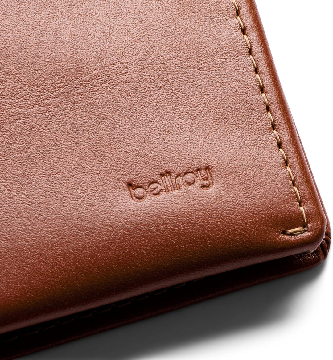 Bellroy Note Sleeve – dünne Lederbörse, mit RFID-Schutz (max. 11 Karten Plus Scheine), Sienna