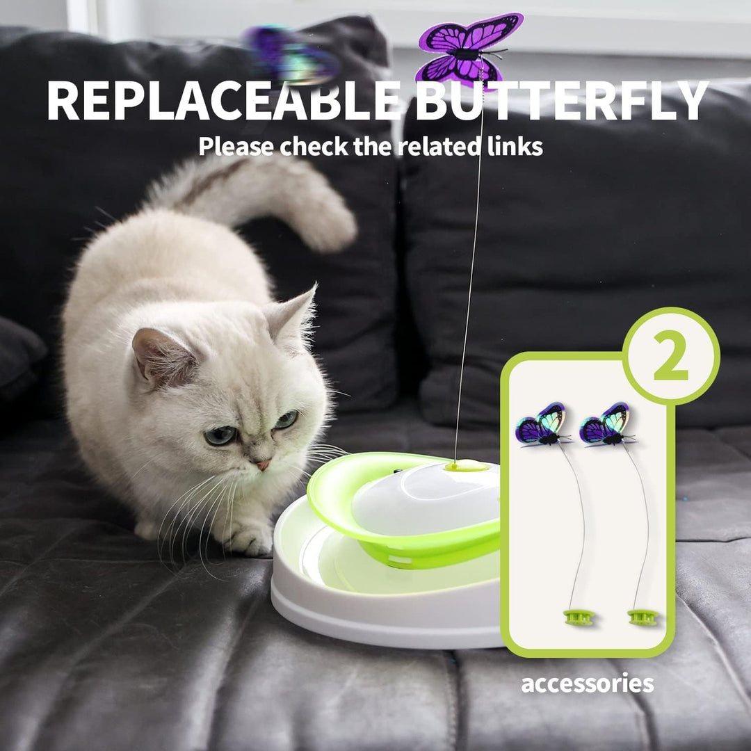 ALL FOR PAWS 2 in 1 Interaktives Katzenspielzeug zum Umrollen von Flattern, interaktives Katzenspiel