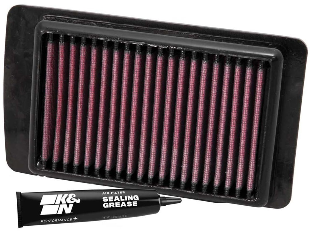 K&N PL-1608 Motorrad Tauschluftfilter, Rot