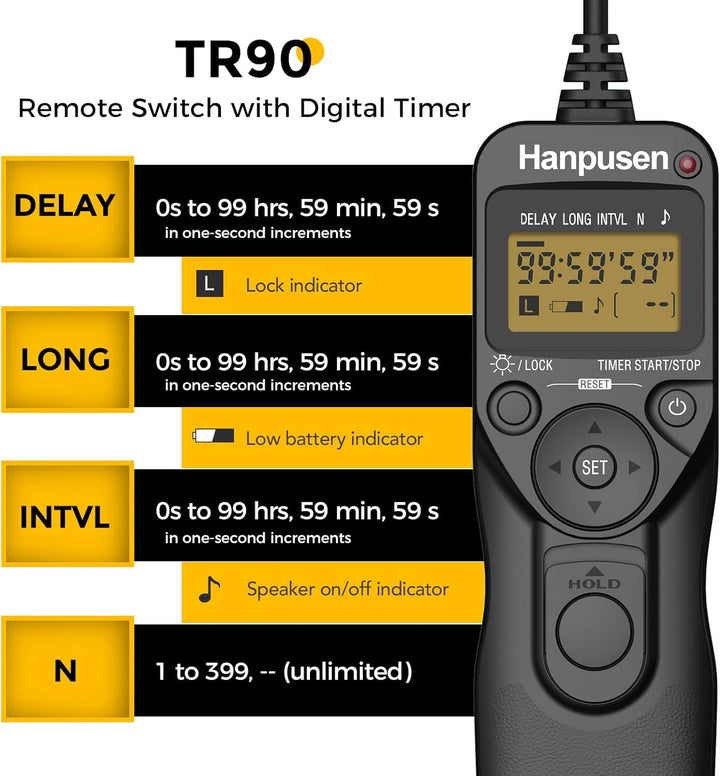 AODELAN C8 Kamera Kabellose Fernausloser, Shutter Timer Remote Release Control Intervalometer für Ca